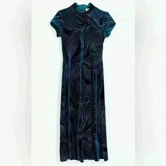 Vintage S.L. fashions Asian Inspired Dress Women's‎ Size 6 Petite - Picture 1 of 7